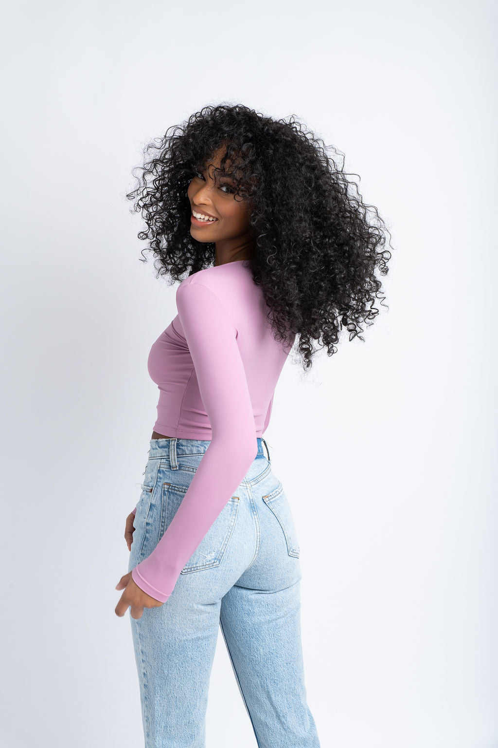 Boba Huggie Long Sleeve Crop Top