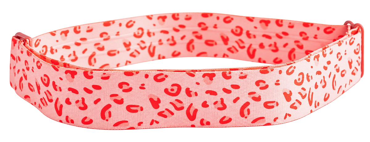 Pink leopard-print Tucky elastic tucking belt
